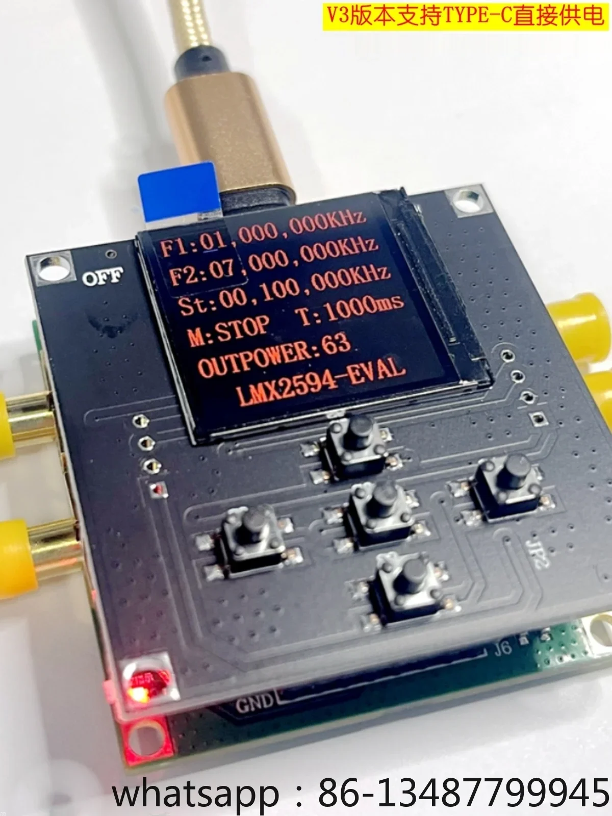

LMX2595 ПЛАТА ПРЕОБРАЗОВАТЕЛЬНОЙ ПЛОТ С ФАЗОВОЙ ПЛОТ 10M-19 ГГц