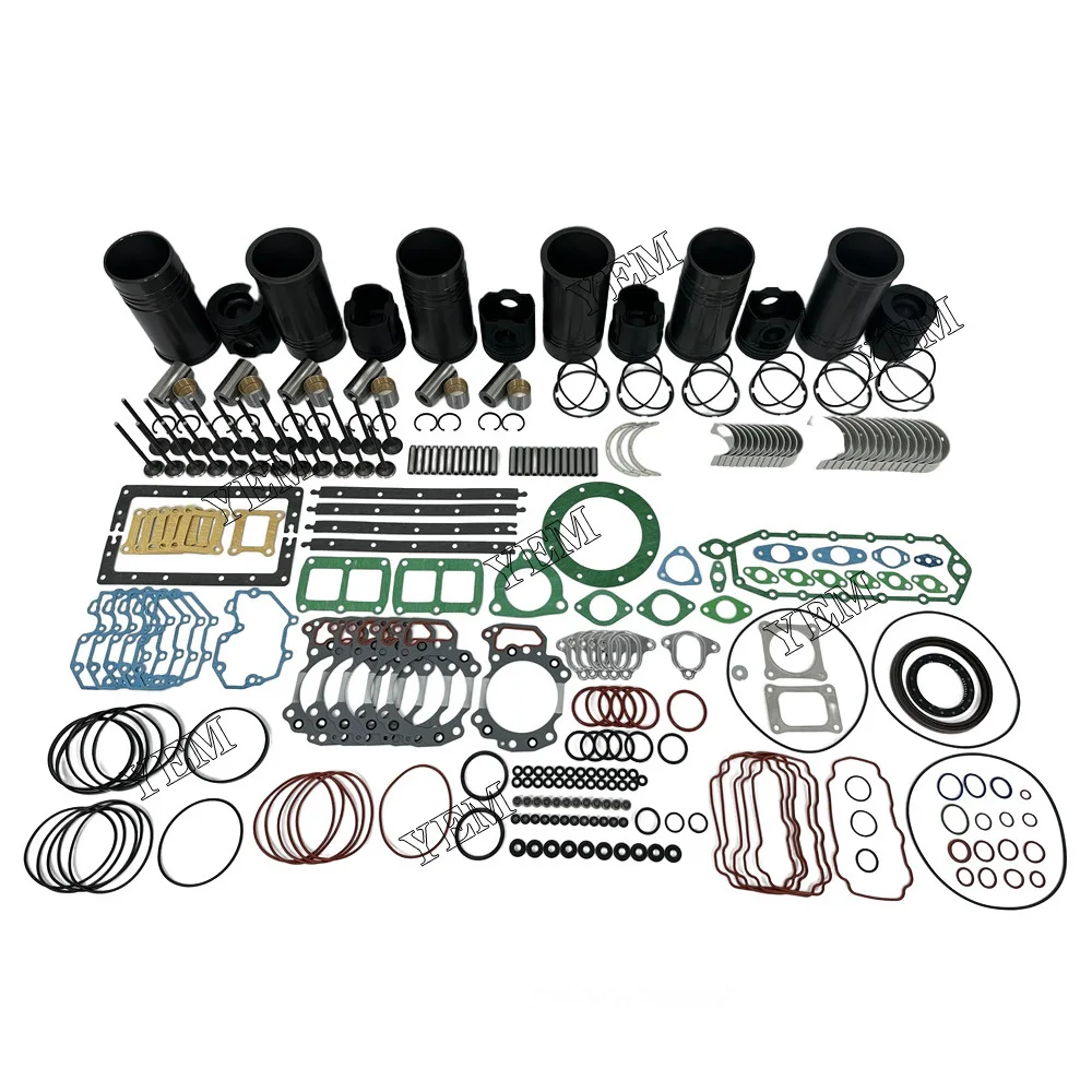 6D125 REBUILD KIT CYLINDER LINER KIT WITH BEARINGS AND VALVE 6151-31-2710 COMPATIBLE WITH KOMATSU ENGINE.