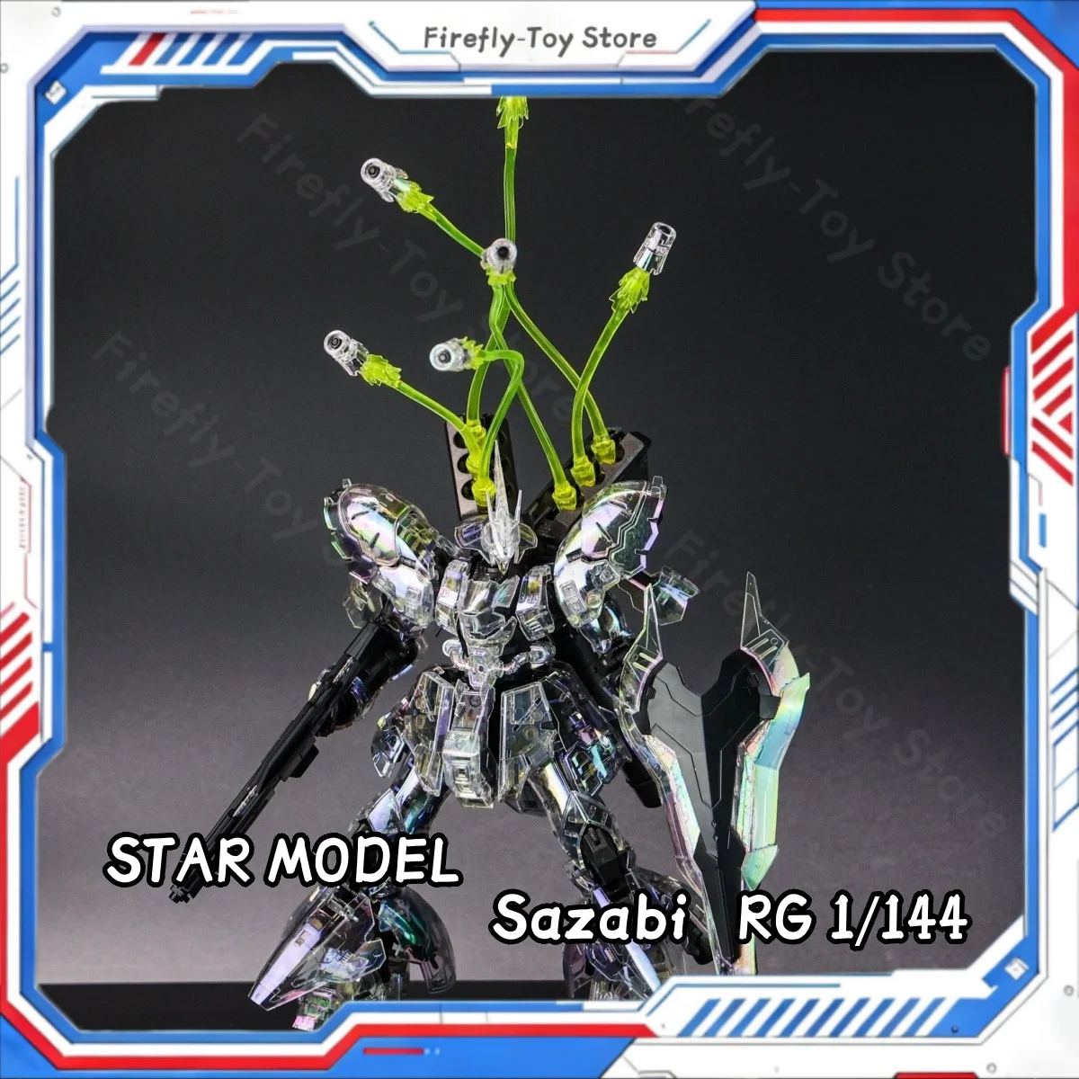 

Модель STAR MODEL RG 1/144 Sazabi, прозрачный металлический сборный набор, аниме-фигурка MSN-04, пластиковые игрушки, подарок на день рождения