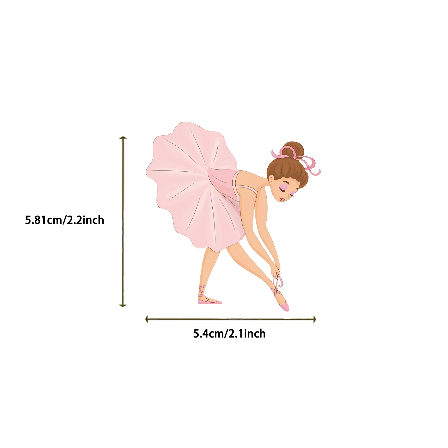 50pcs Cute Pink Ballet Dance Girls Stickers decorazione fai da te per Laptop Notebook valigia Laptop Phone Sticker Toy Art decalcomanie muslimah