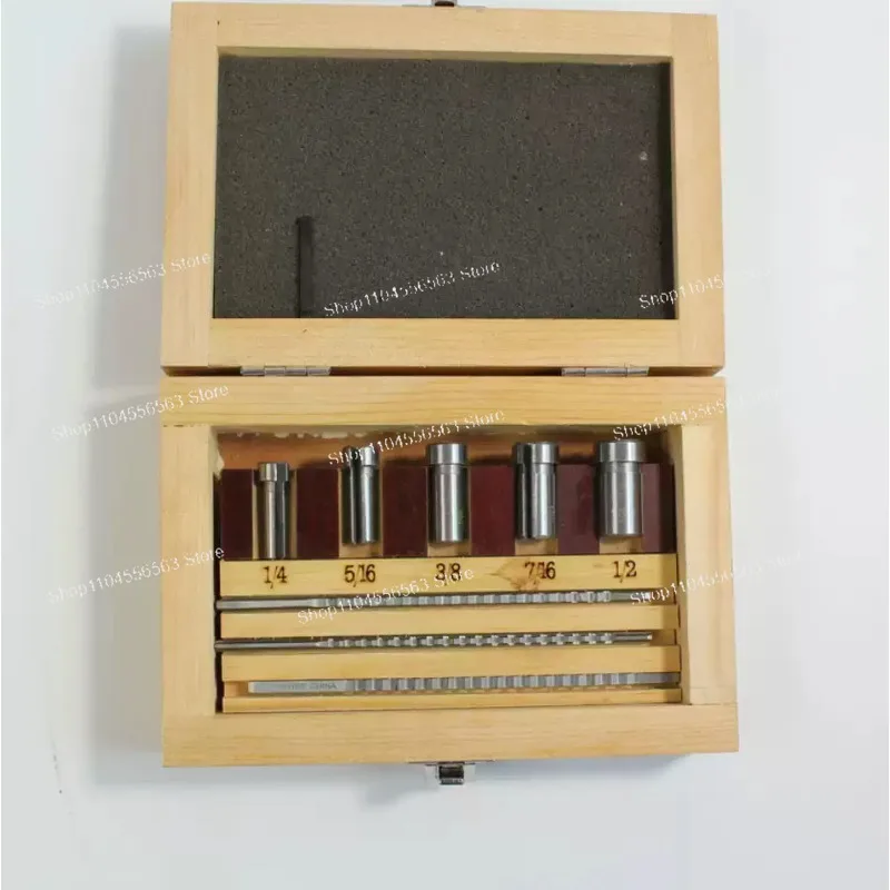 9-Piece Inch Size HSS Keyway Broach Set with Bushing, Special for CNC Metal Cutting
