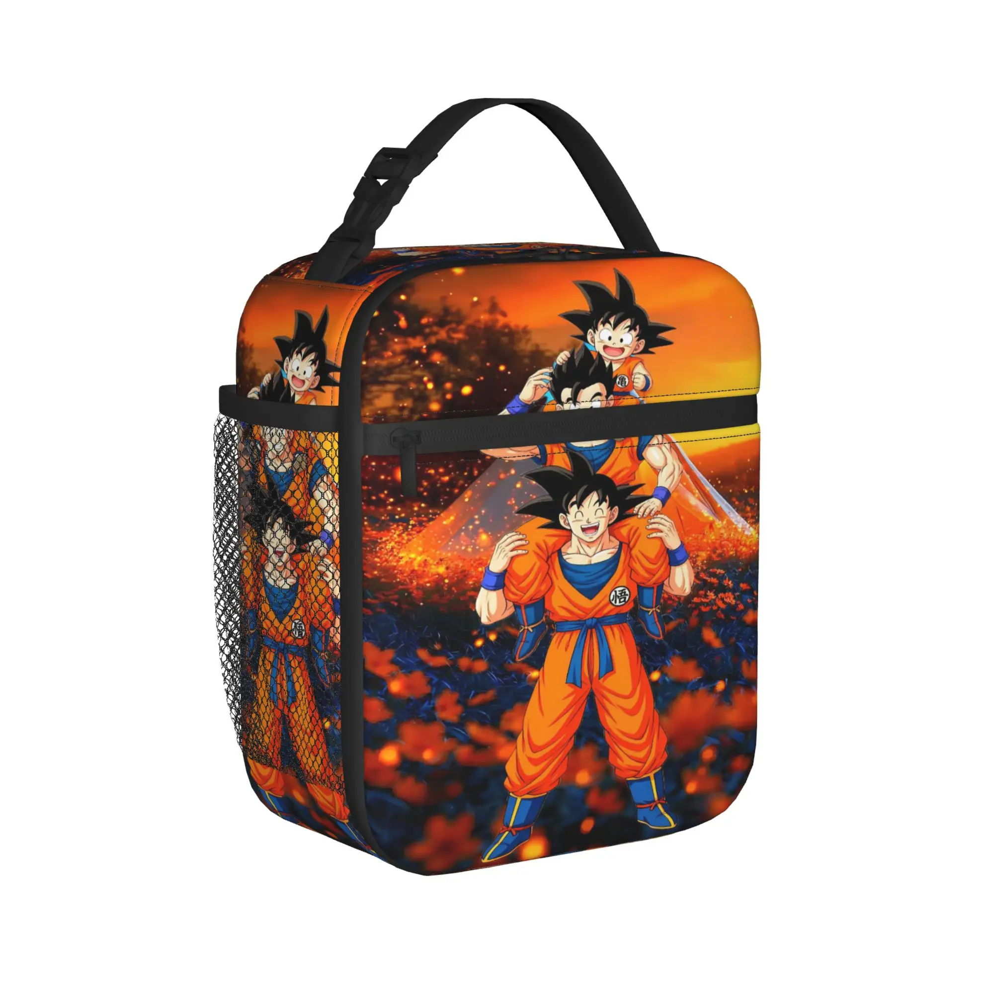 Dragons Ball Anime Song Goku Lunch Bag For Child  Print Travel Lunch Box Fun Portable Insulated Oxford Cooler Bag Back To School