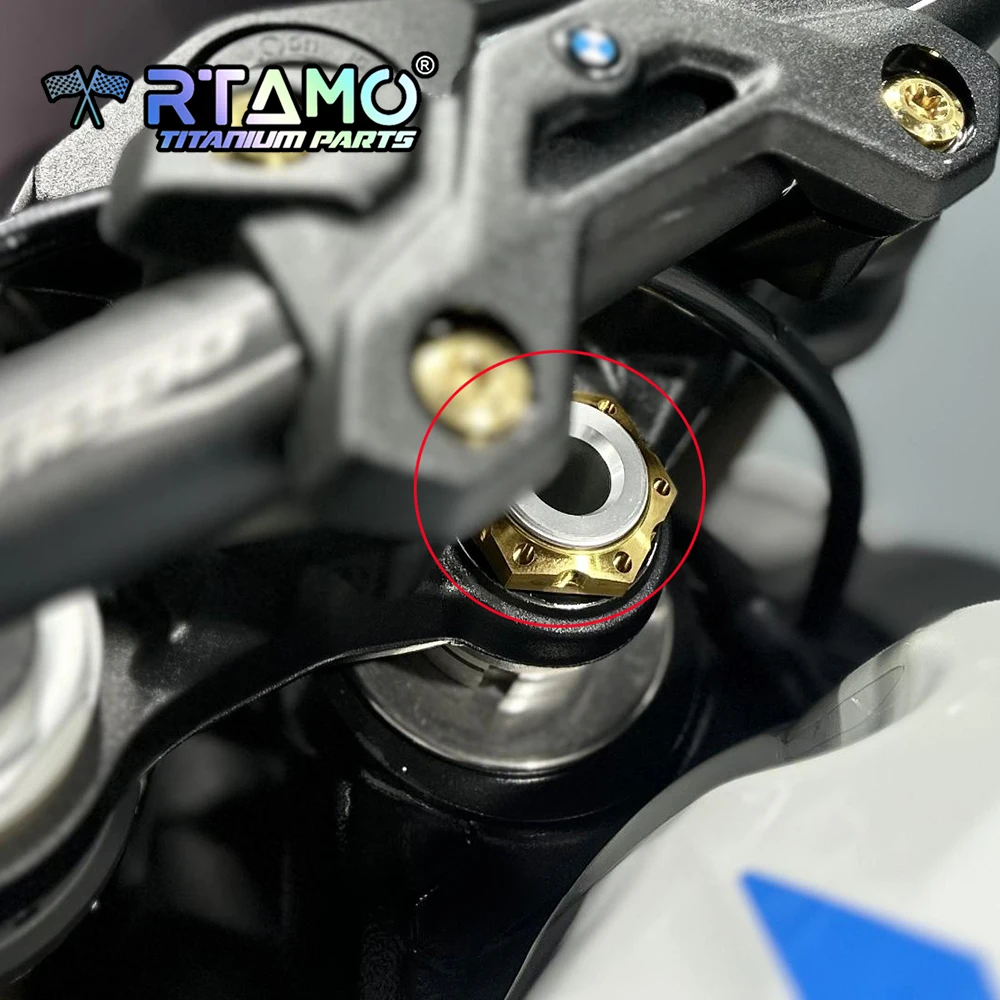 RTAMO Titanlegierungsmutter M28X1.0P Sechskantmutter Jochmutter für Motorräder, geeignet für Kawasaki BMW Suzuki – Befestigungselement aus Titanlegierung – Detail 2