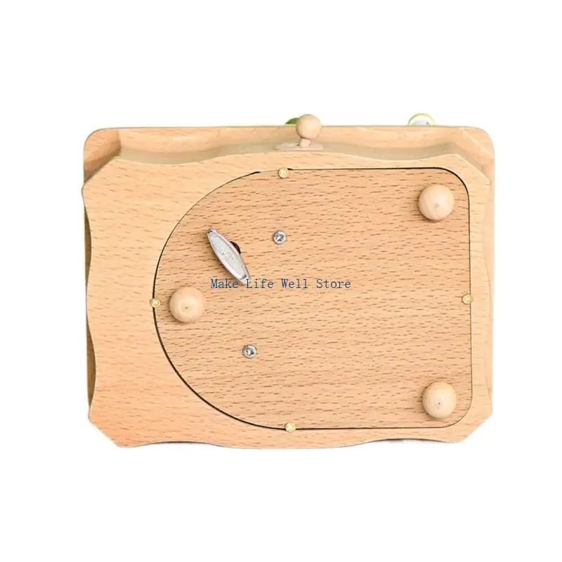  Rotating Airplanes Ferris Wheel Wooden Music Box Christmas Melodies Ornament Desktop Art Piece For Holiday Gift Giving