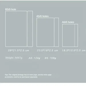 창의적인 투명 트라이 필드 PP 바인더 쉘 A6 A5 6 홀 B5 9 홀 폴더 노트북 느슨한 리프 링 바인더 플래너 10 최고의 판매 a5 링 폴더 - №8