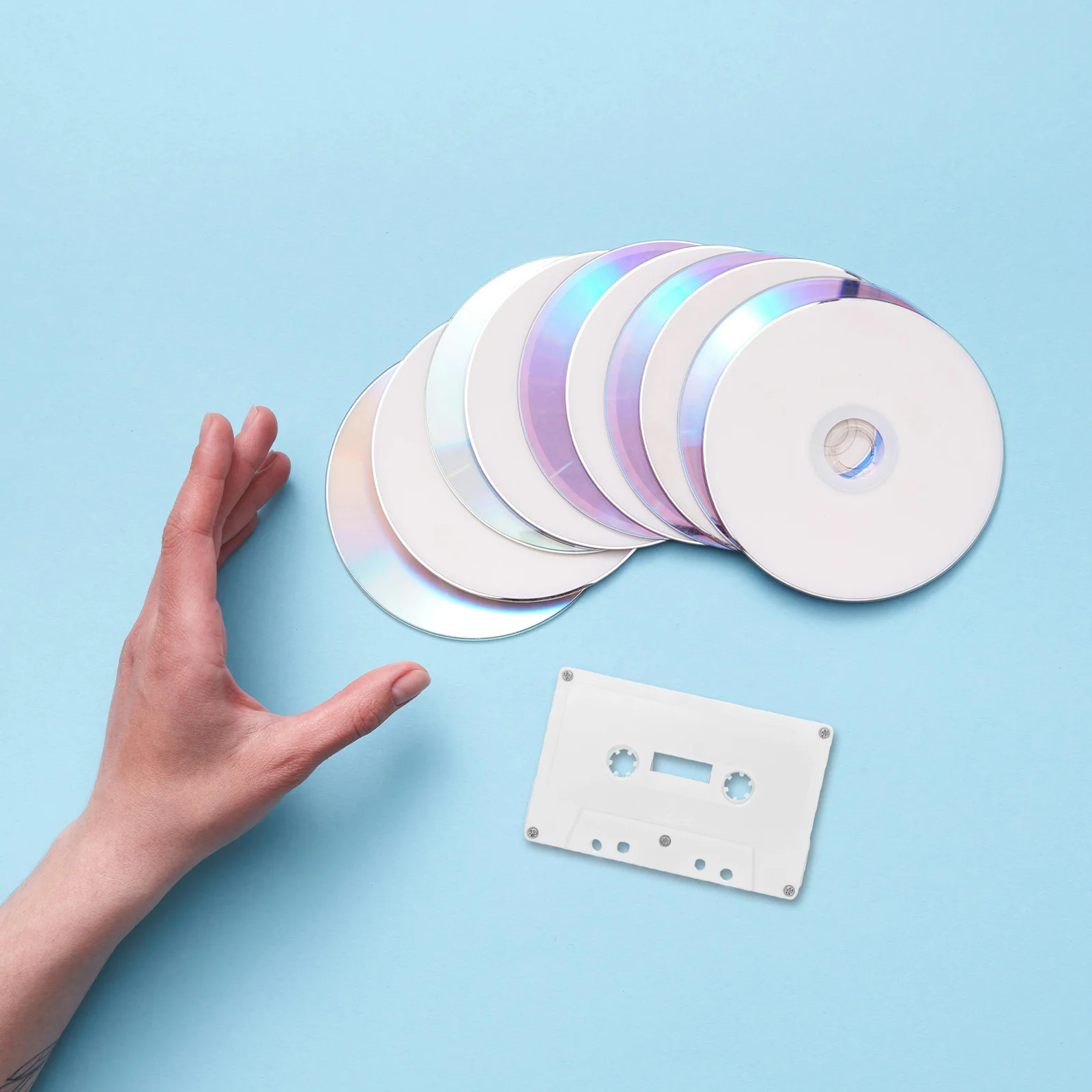 

4Pcs Retro Cassette Tape Box Vintage Blank Audio Case for Music Party Decor Empty Cassette DIY Audio Tape Decor