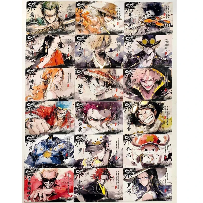 

Anime One Piece Monkey D Luffy Nami Boa Hancock Nico Robin Roronoa Zoro Sanji Collectible Card Children's Toys Birthday Gift