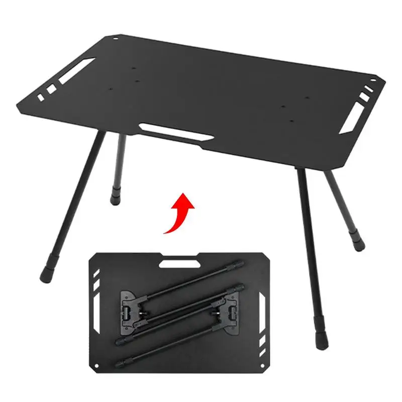 Table pliante d\'extérieur portable, table de camping réglable, table à manger ultralégère en alliage, adaptée au jardin, aux voyages, à la plage