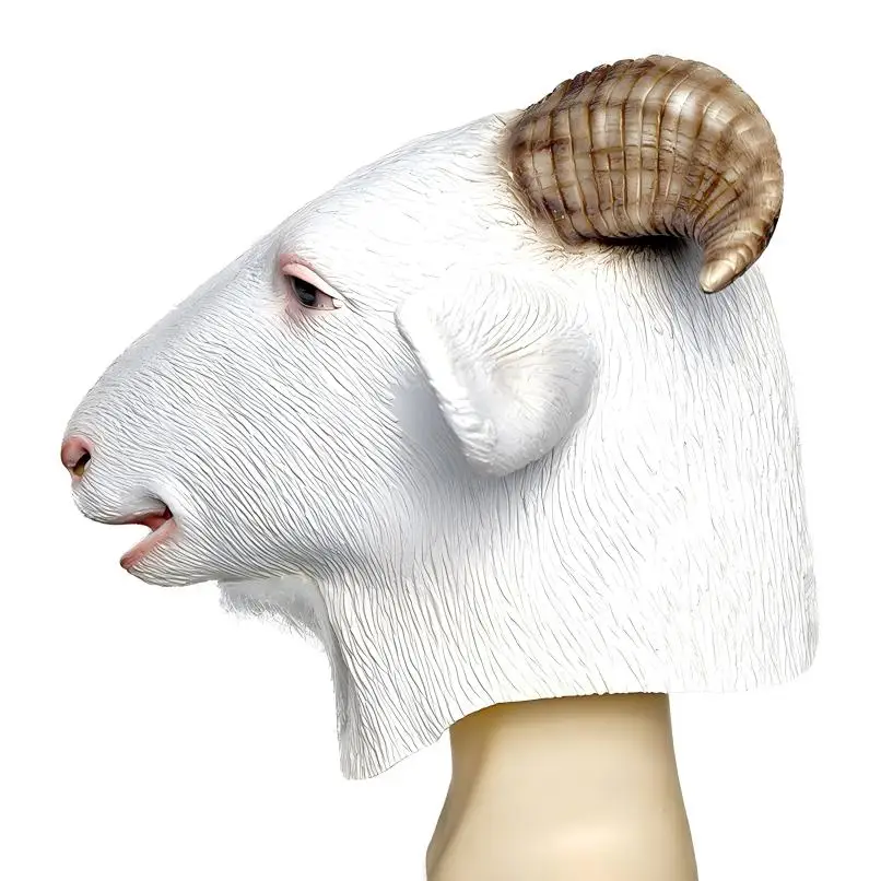 Animal Goat Latex Mask Funny Prank Mask for Carnival Parties Christmas Gifts Unique Masquerade Entertainment