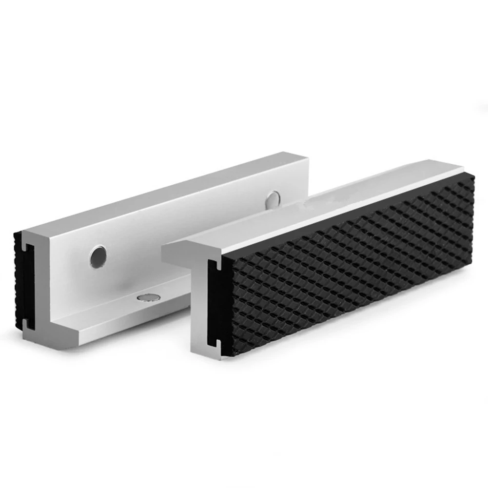 Aluminum Alloy Magnetic Cover for 38 Inch Vise Jaws Quick Installation with 4 Rubber Magnetic Strips for Enhanced Stability