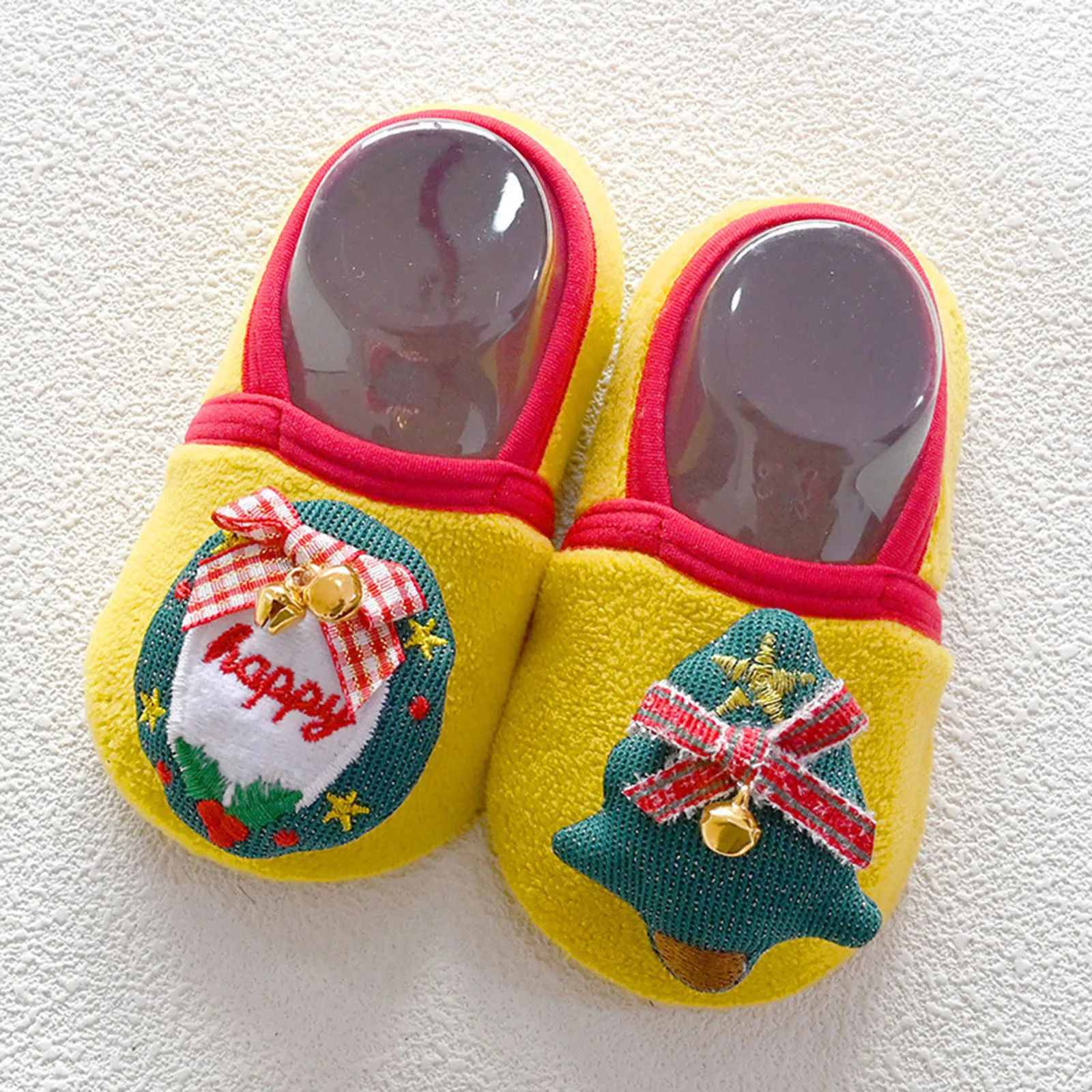 Christmas Baby Boys Girls Shoes First Walkers Winter Indoor Outdoor Slippers Infant Crib Floor Shoes Rubber Sole Anti-slip Socks