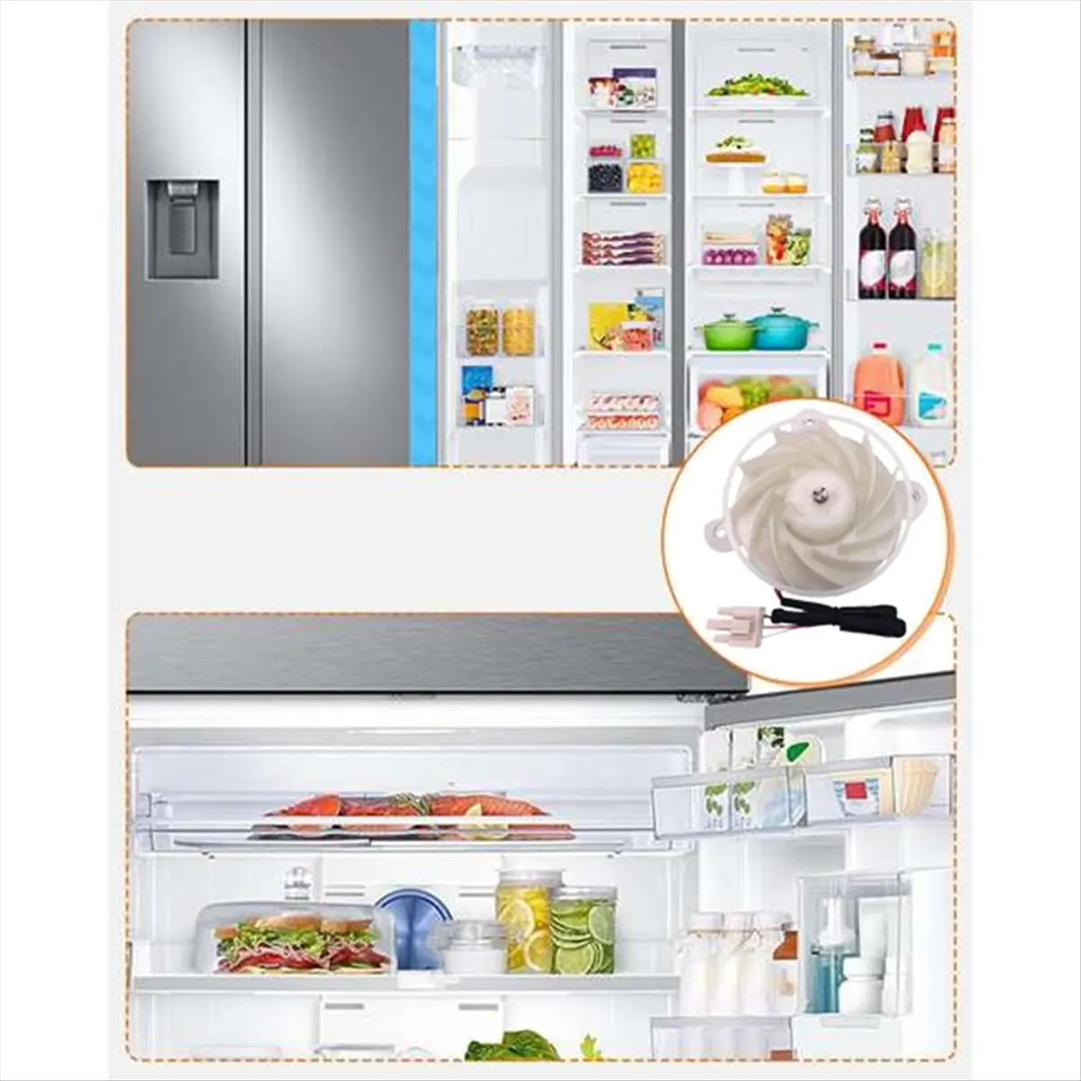 #72L Refrigerator Evaporator Fan Motor for Meiling Fridge,Refrigerator Fan Motor ,(plastic)