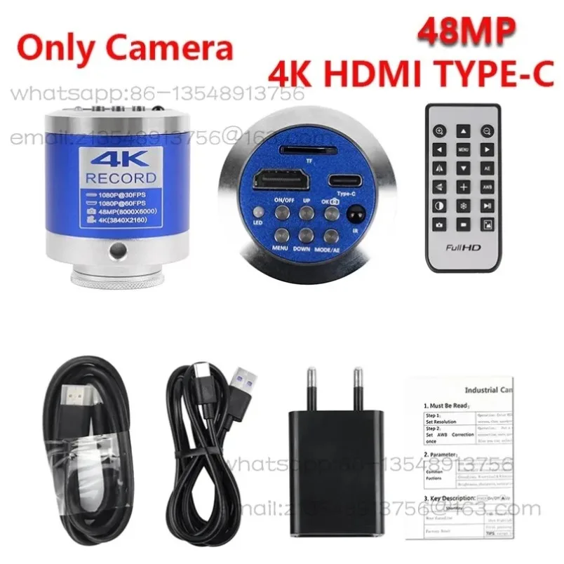 New high definition 4K industrial camera XHU4003 electron microscope 48 million pixel HDMI/TYPE-C spot