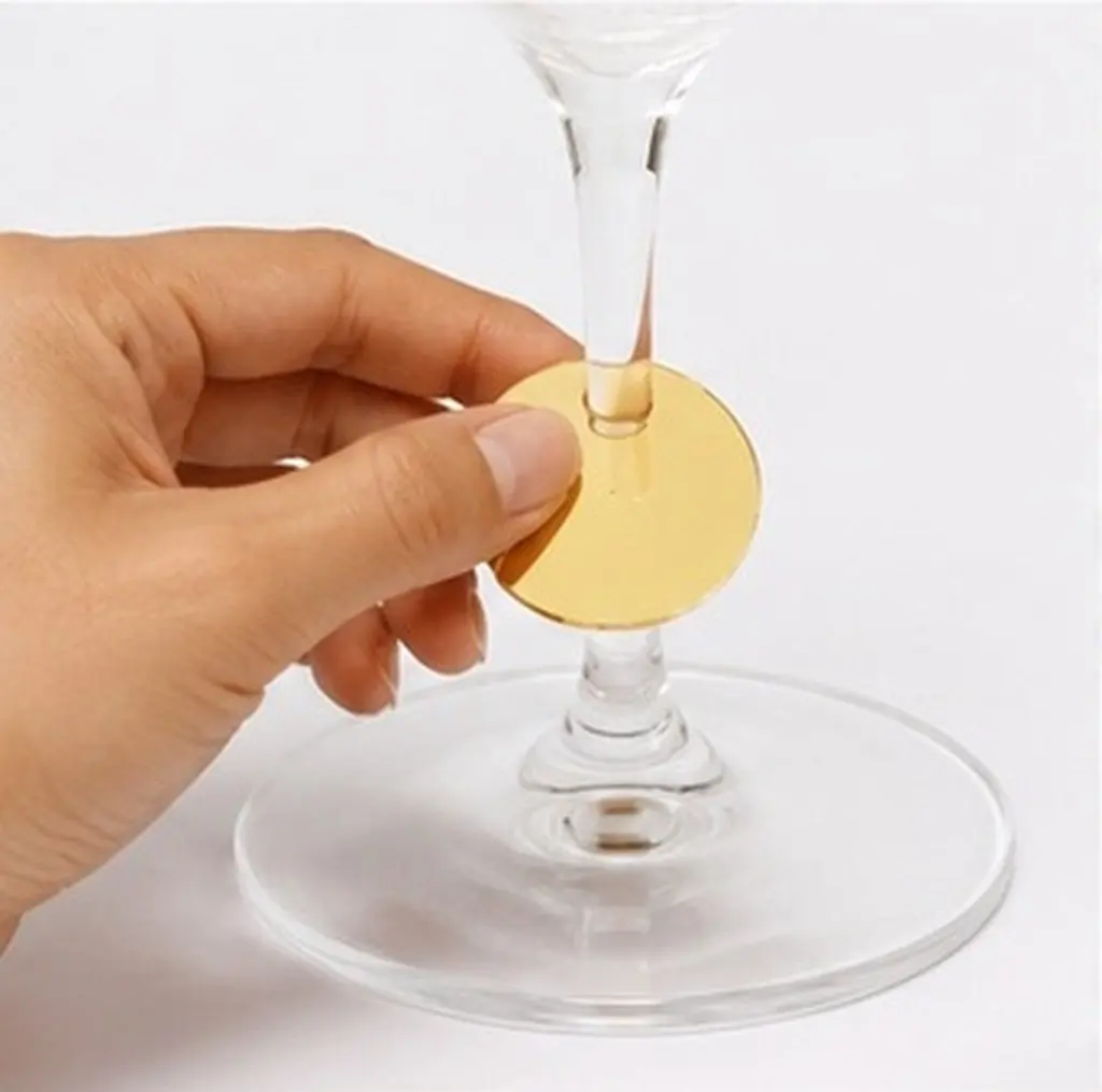 30Pcs Acrylic Round Drink Tags Reusable Customizable Wine Glass Markers Party Drink Markers Cup Identifiers Gathering