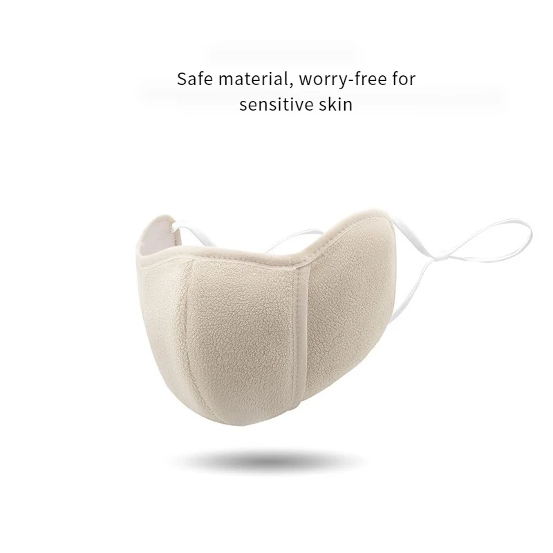 Winter Austenitic Fleece Thermal Mask For Women Thickened Cold Resistant Warm Windproof Breathable Face Mask Eye Protection