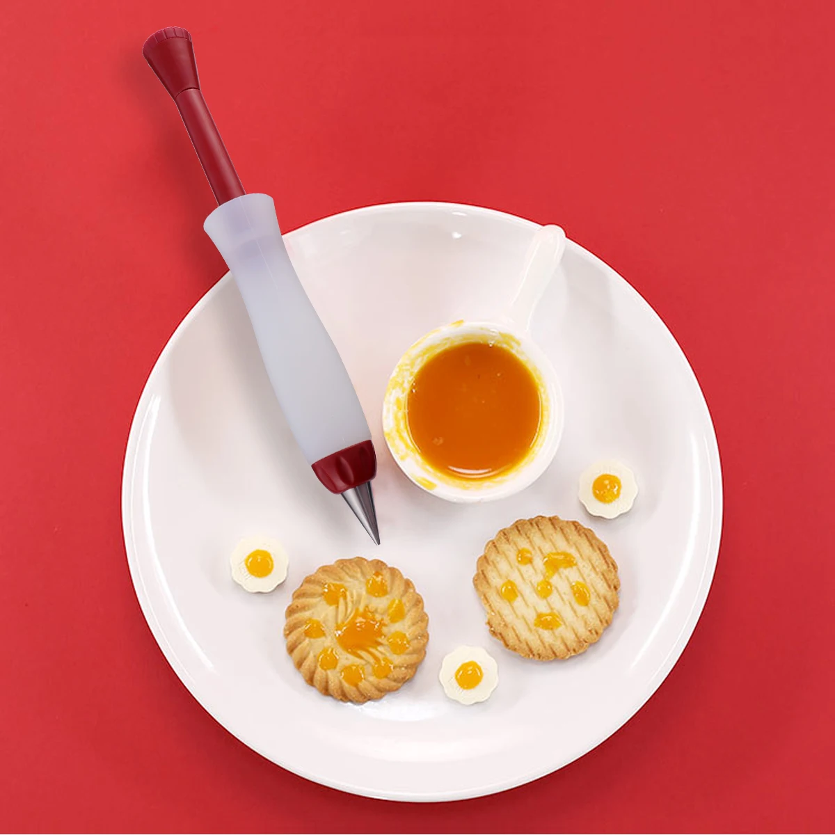 

Silicone Pastry Pen Chocolate Jam Writing Mounting Tool for Baking Restaurant Home Use Cream Pump Piping Pen