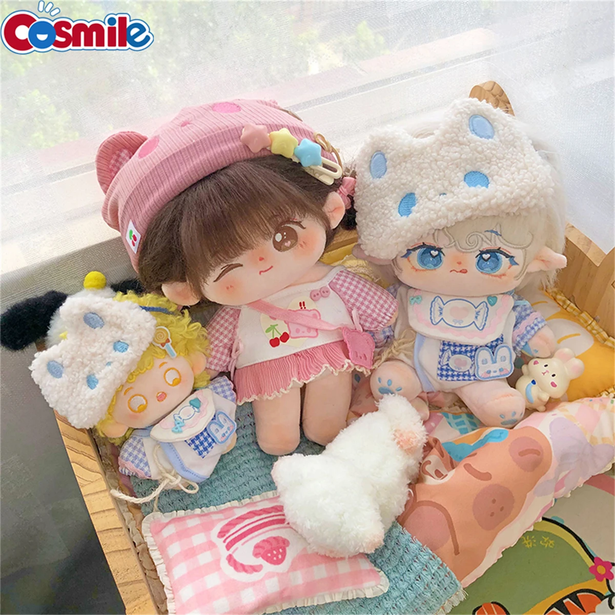 20 cm rosa Creme-Bär-Puppenkleidung, Spielzeugkostüm, kein Attribut, Plüschpuppenkleidung und Zubehör, niedliche Requisiten, Cosplay, Geburtstagsgeschenke