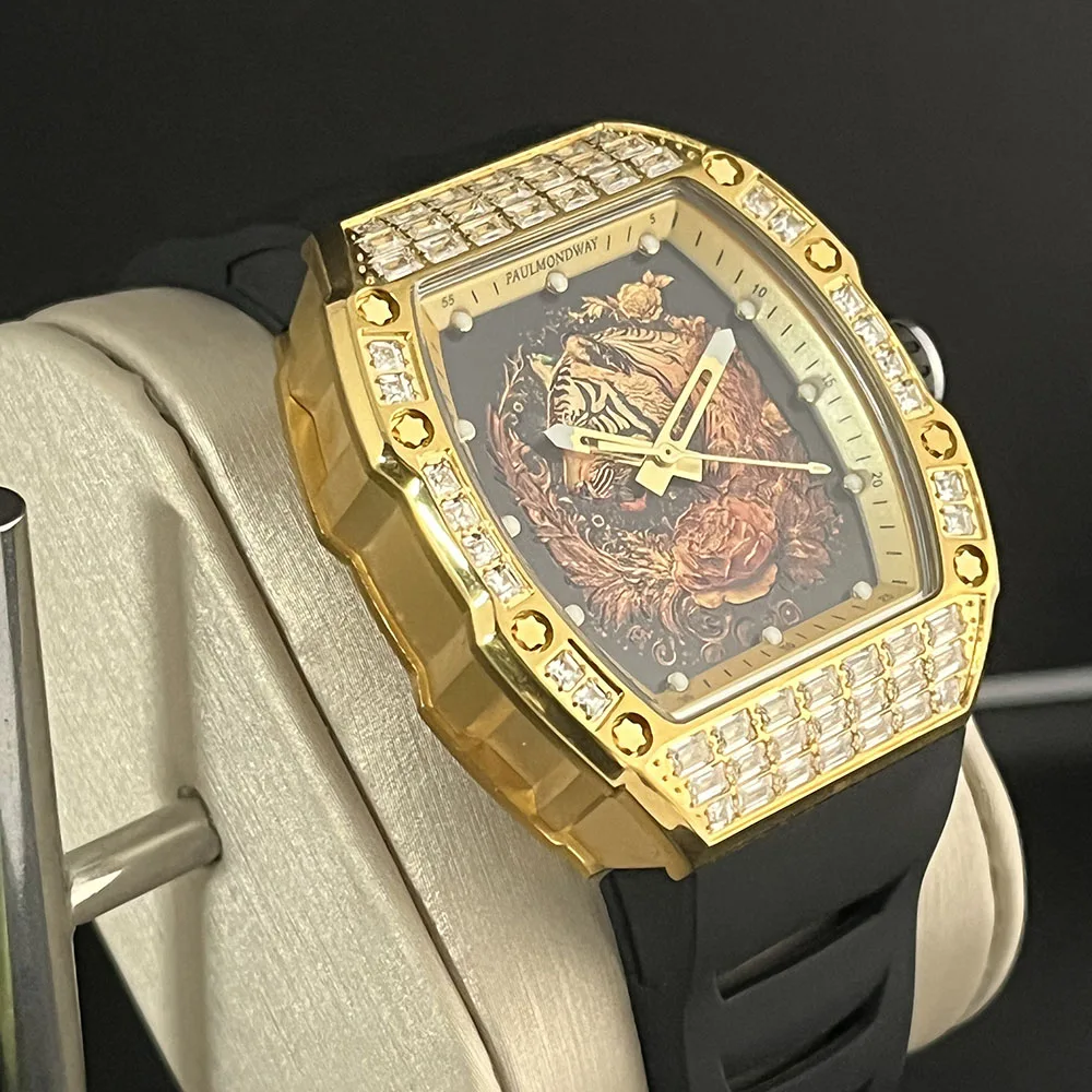 2024 New Men\'s Watch Automatic Movement Luxury watch designed for men animal dial Mechanical watch waterproof folding clasp