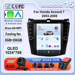 9.7 Inch Android For Honda Accord 7 2003 - 2008 Car Radio Stereo GPS Navigation Multimedia Player Carplay 5G WIFI BT No 2din DVD