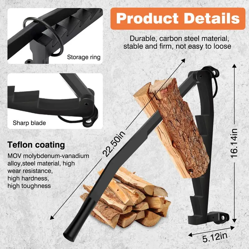 Wall Mounted Kindling Splitter Firewood Kindling Splitter Portable Manual Fire Wood Kindling Splitter Firewood Cutter