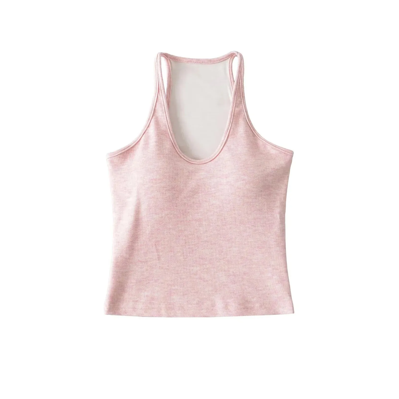 American Style Narrow Shoulder Thin Strap Camisole for Women, New Autumn Model with Chest Pad, Slim Fit Sports Yoga Fitness LCXL