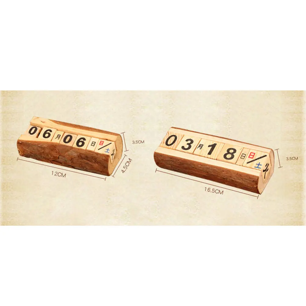 Wooden Manual Calendar DIY Desktop Date Display Perpetual Table Ornament Creative Design Sleek Finish Home Office Classroom view 4