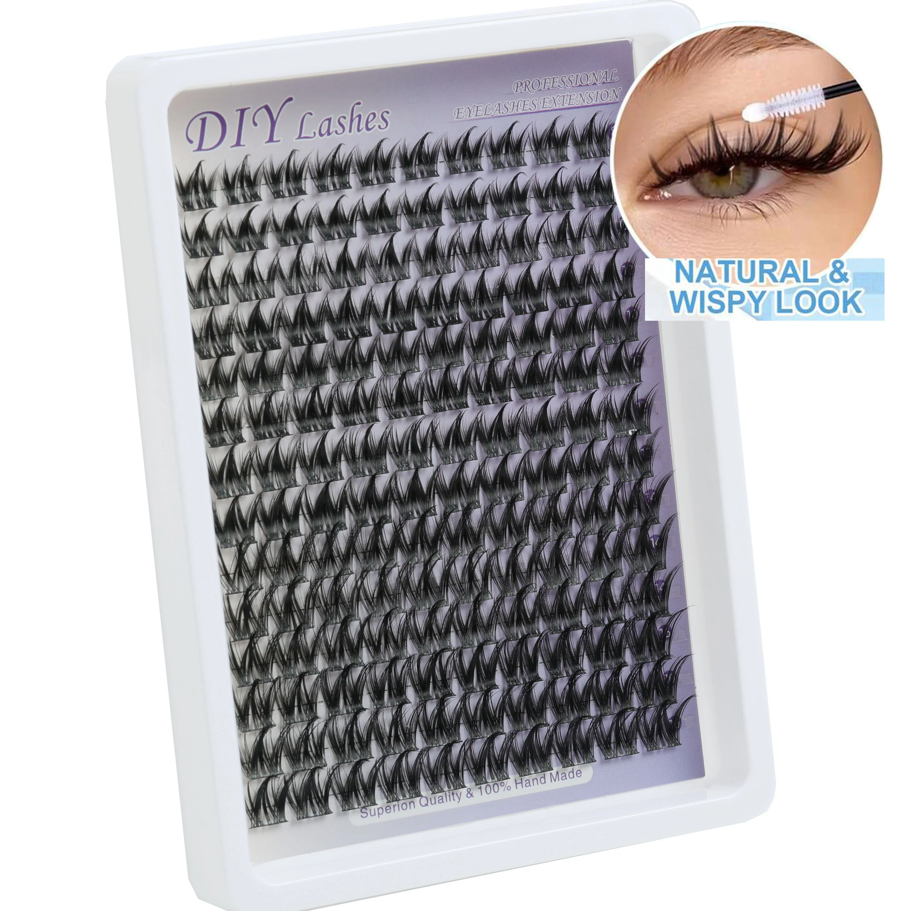 Manga Eyelash Clusters, Spikes, Eyelash Grafts, 140 Pieces, 10-16MM Thick Anime Eyelash Clusters, Cosplay Eyelashes