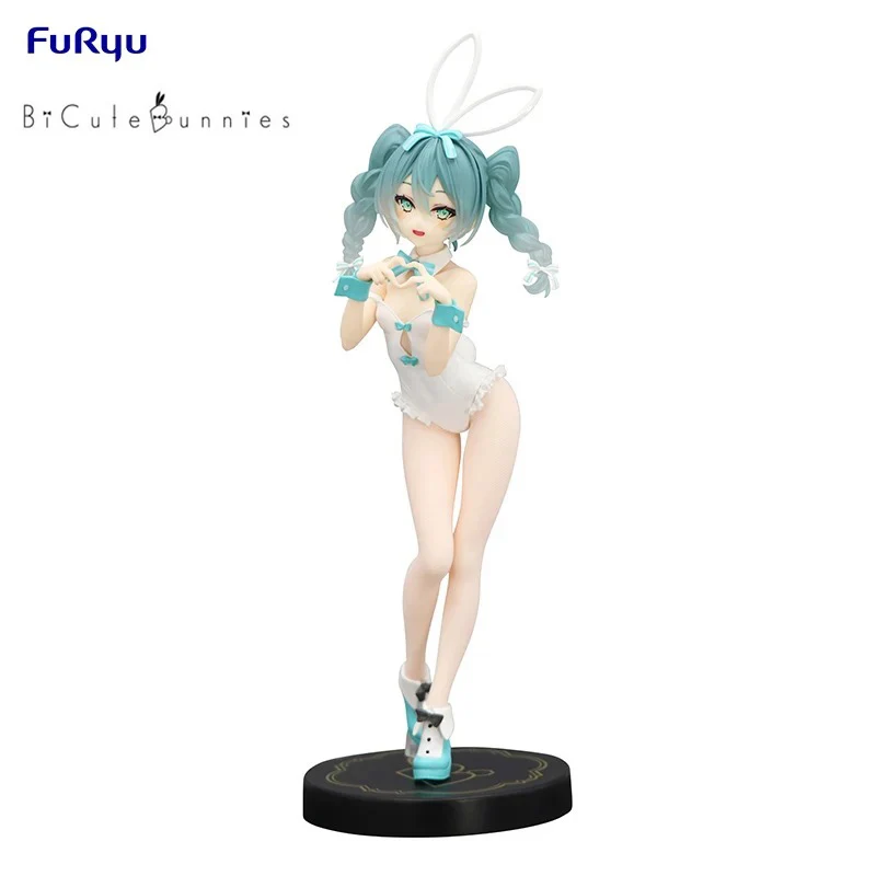 FuRyu BiCute Bunnies Hatsune Miku -Rurudo White Ver.- PVC 27CM Anime Actionfiguren Modellsammlung Spielzeug