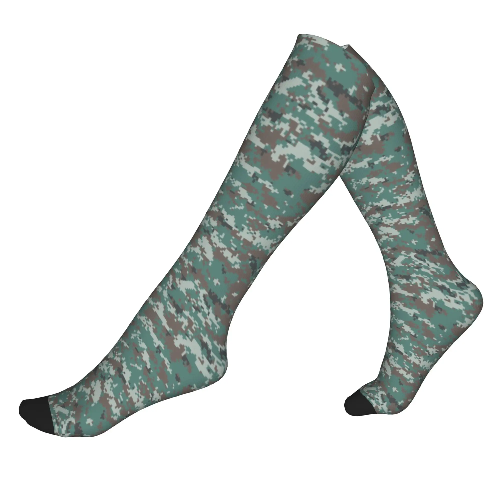 

Cute Mens Digital Camo Dress Socks Unisex Warm Comfortable 3D Print Camoflage Sports Compression Socks