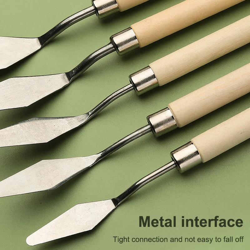 

7Pcs/Set Stainless Steel Oil Painting Knives Artist Crafts Spatula Palette Knife Oil Painting Mixing Knife Scraper Art Tools