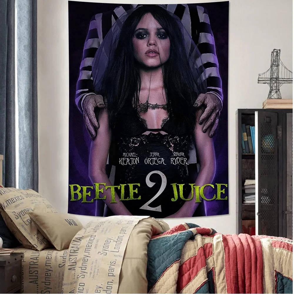 

Vintage Beetlejuice 2 Movie Hanging Bohemian Tapestry Indian Buddha Wall Decoration Witchcraft Hippie Cheap Wall Hanging