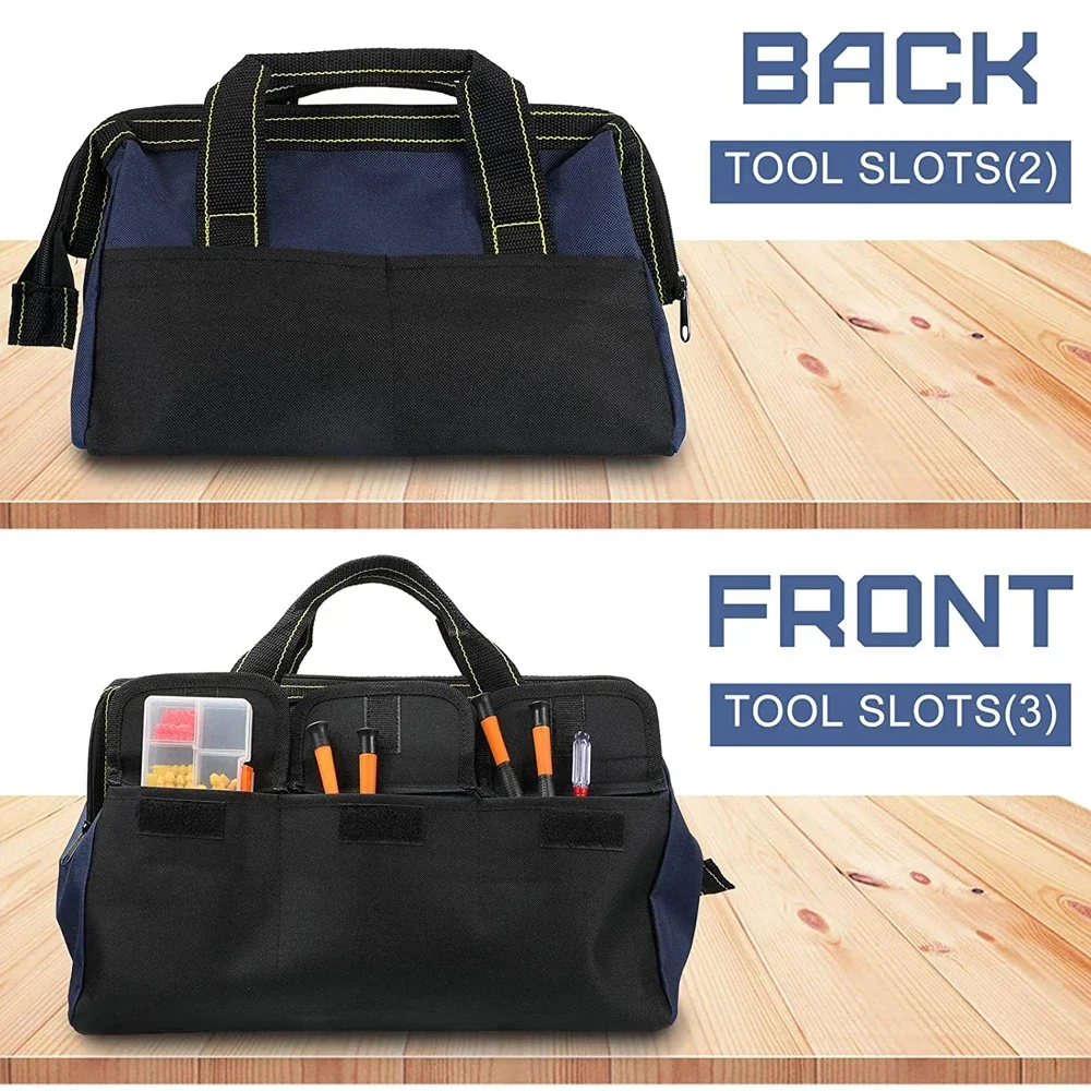 Imagem -06 - Toolkit para Eletricista Manutenção Específica Portátil Multifuncional Power Tool Storage Oxford Canvas Electricista Bag