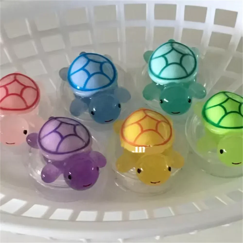 25 قطعة من السلحفاة الكرتونية المضيئة 25 قطعة حامل حلقة السلحفاة المضيئة اللطيفة