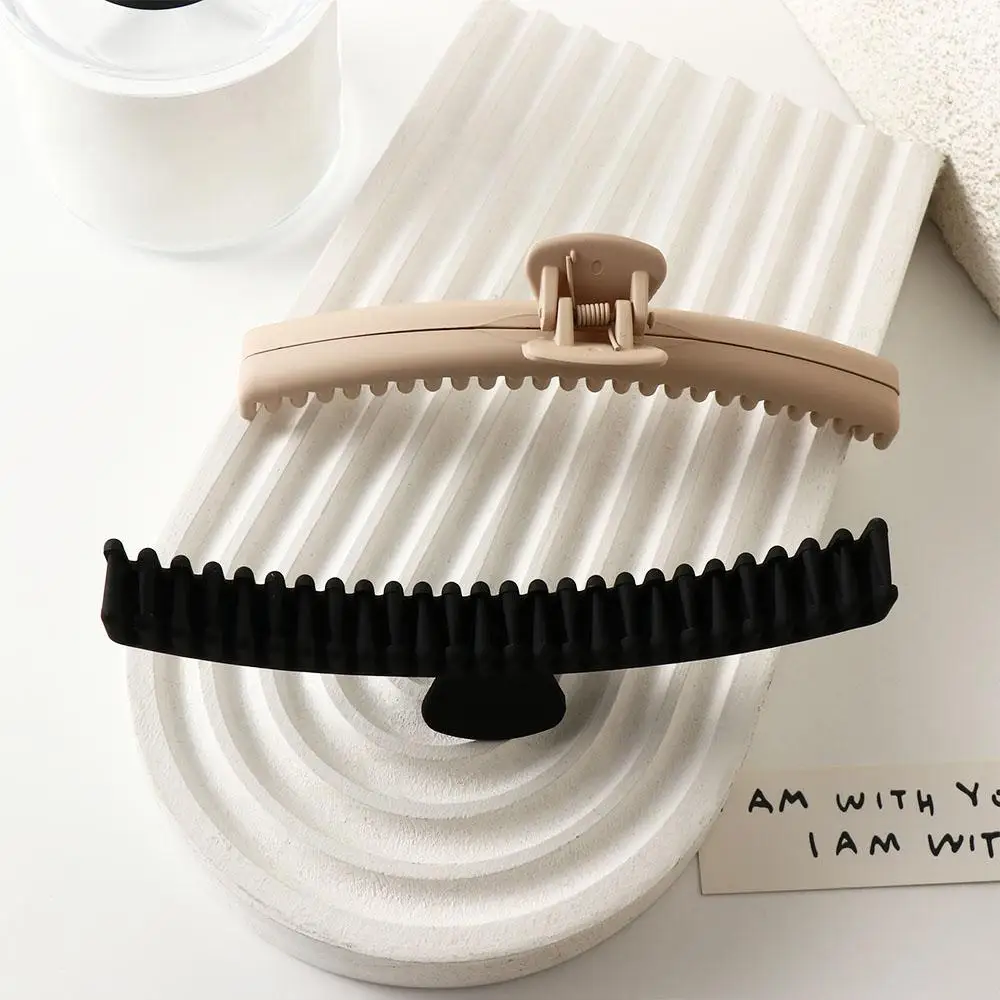 

Модный большой матовый зажим для когтей, однотонный акриловый тонкий зажим в виде акулы, шпилька для волос, аксессуары для волос, геометрический коготь для мытья лица