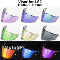 Original LS2 THUNDER FF805  Motorcycle Helmet Visor LS2 FF805 Transparent Chrome Red Extra Shield