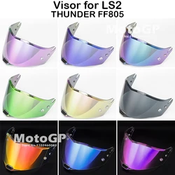 Visera para casco de motocicleta, protector Extra rojo cromado transparente, LS2 FF805 THUNDER, Original