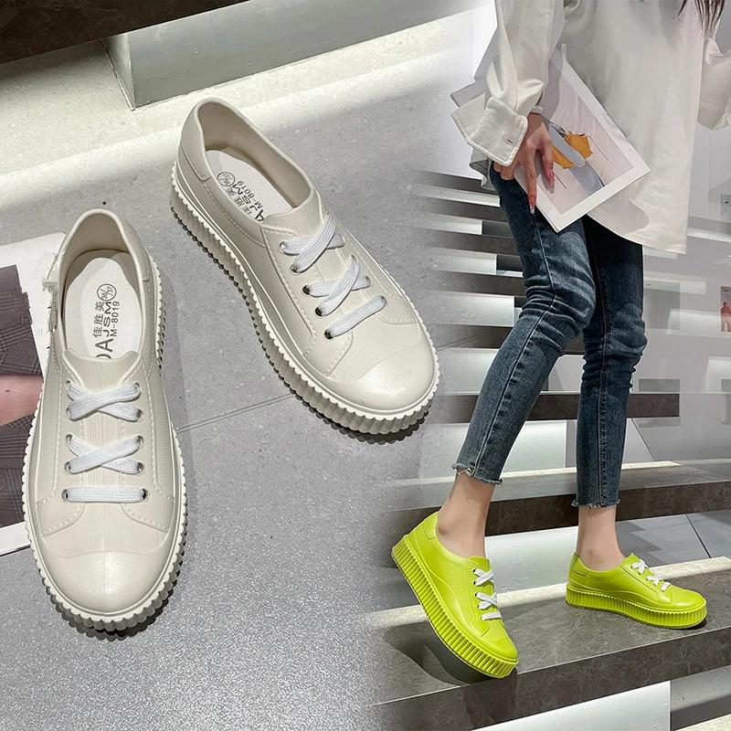 Adult Shallow Mouth Non-slip Work Rubber Shoes New Low-top Women\'s Waterproof Shoes Student Fashion Spring and Autumn Rain Boots