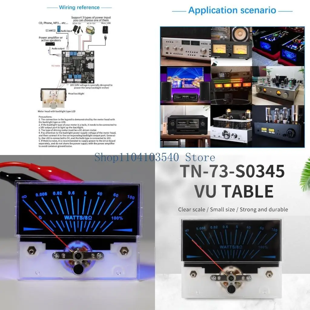 02DC Level Header Power Amplifier Level Meter TN73HSS0324 VU Meter Header