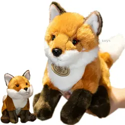 17/23/30cm Simulation Fox Plushie Stuffed Forest Animals Lifelike Foxes Peluche Toys Home Decor Doll Toys For Kids Birthday Gift