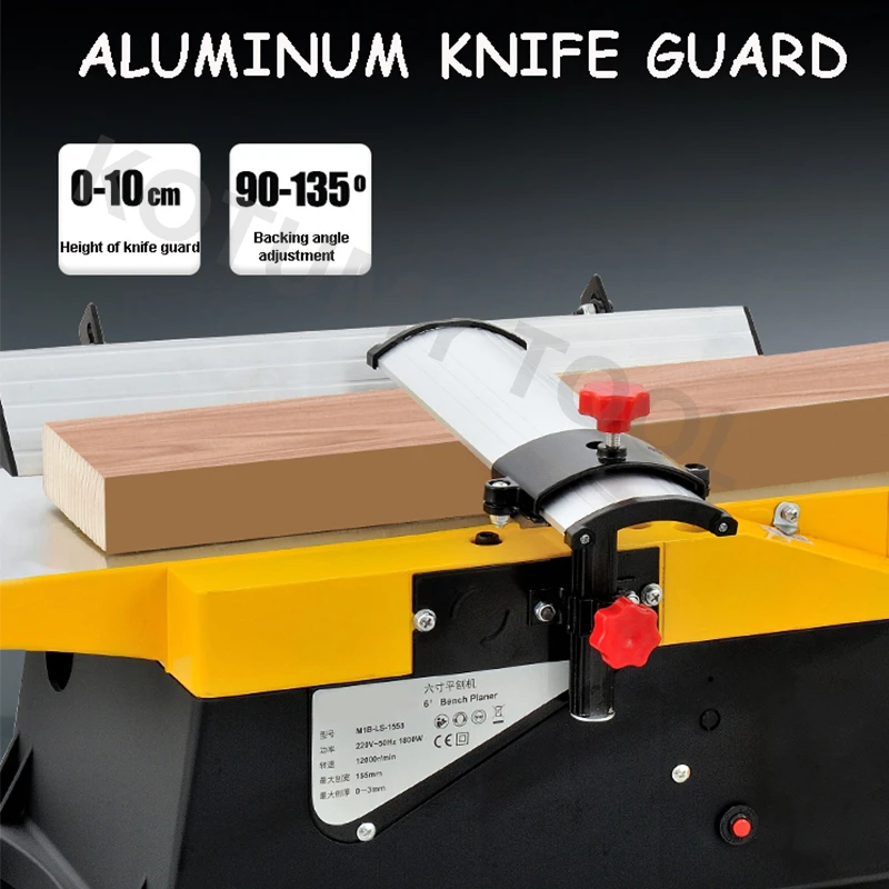

Electric Woodworking Planer 1800W Household Small Electric Planer Table Flat Planer Machine Wood Cutting Power Tools
