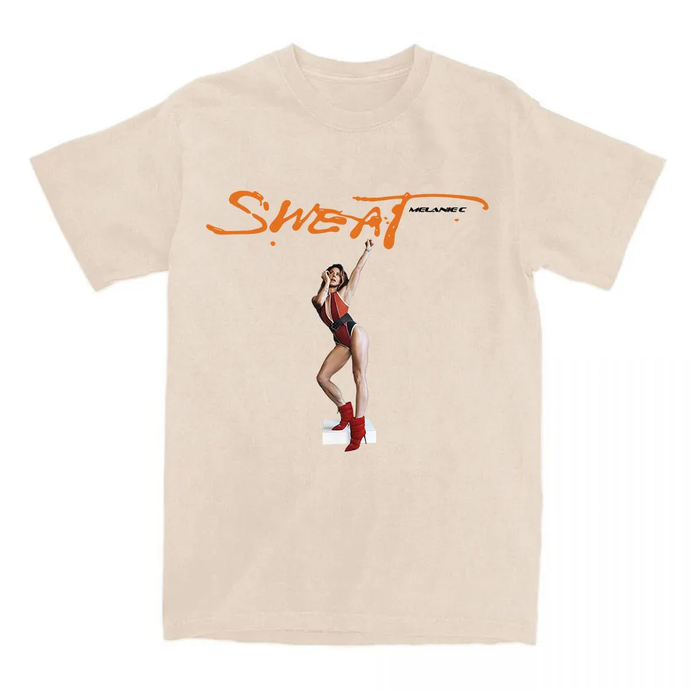 Damska Koszulka Melanie C Album Sweat Nadruk Unisex Streetwear Bawełna Krótki Rękaw Luźna Koszulka Damska Graficzna Odzież