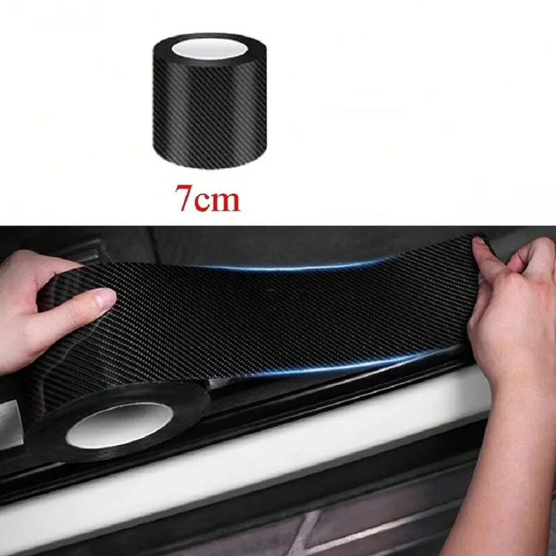

Наклейки на автомобиль из углеродного волокна, защитная полоса «сделай сам», авто порог, боковое зеркало, лента против царапин, водонепроницаемая защитная пленка