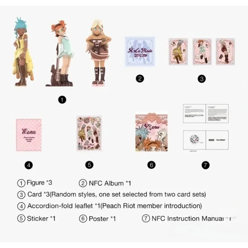 

POP MART Peach Riot Fashion Supermodel Series Figurine Blind Box Toys creative surprise collection Holiday gift Anime Action