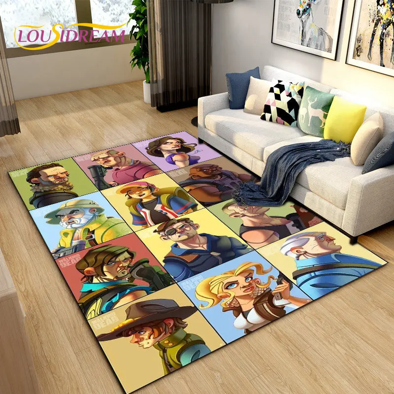 をウォーキング · デッドホラーラグマット大、カーペットラグ寝室ソファ玄関装飾、子供たちはノンスリップ床マット