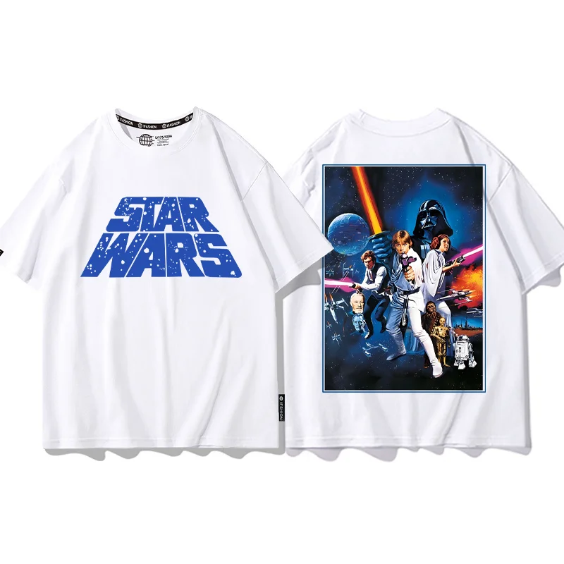 (Uniqlo) Short-sleeved Star Wars T-shirts for Men Cotton T-shirt Anime T-shirt Summer Women Cotton T-Shirt Mens Clothing Tshirts