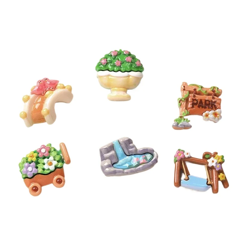 10/100PCS Resin Accessories Flower Garden Series Scrapbooking DIY Cream Glue Handmade Hairpin Mobile Phone Case Frame Children