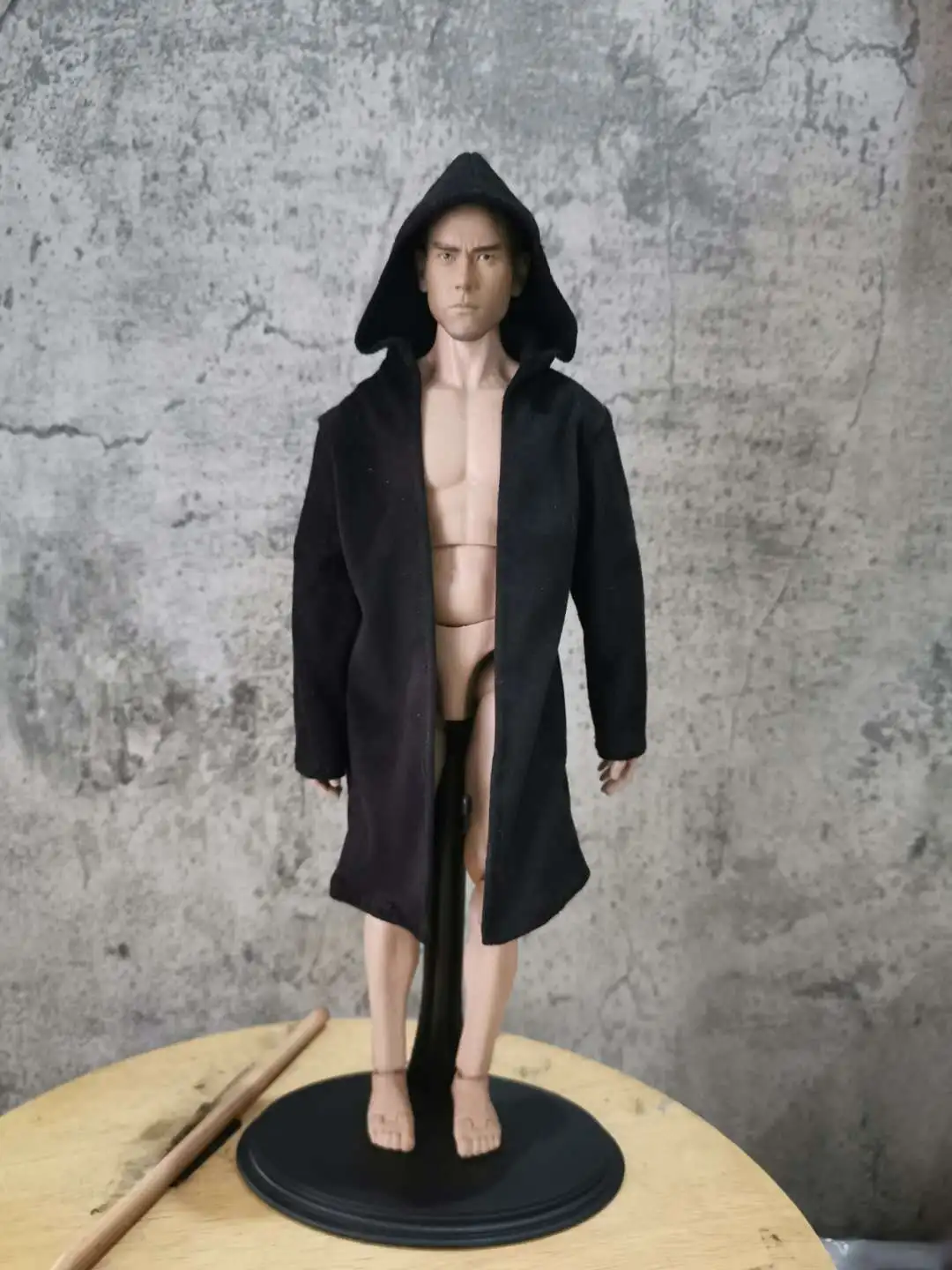 

1:6th Figure Accessory Black Cloak Coat Model For 12" Male Doll