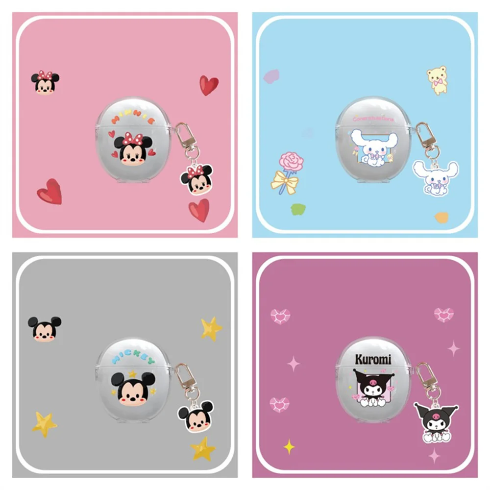 เคสหูฟังตัวการ์ตูนน่ารักลายมิกกี้มินนี่เมาส์สำหรับ Oppo enco R หูฟังไร้สายพร้อมจี้
