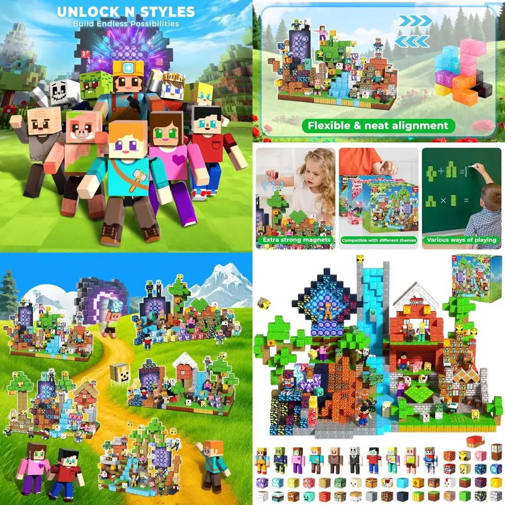 STEM-Magnetbausteine – 474 Teile für Kinder von 4–8 Jahren, Stapelwürfel, Lernspielzeug, ideales Geschenk für Kinder im Alter von 3–12 Jahren