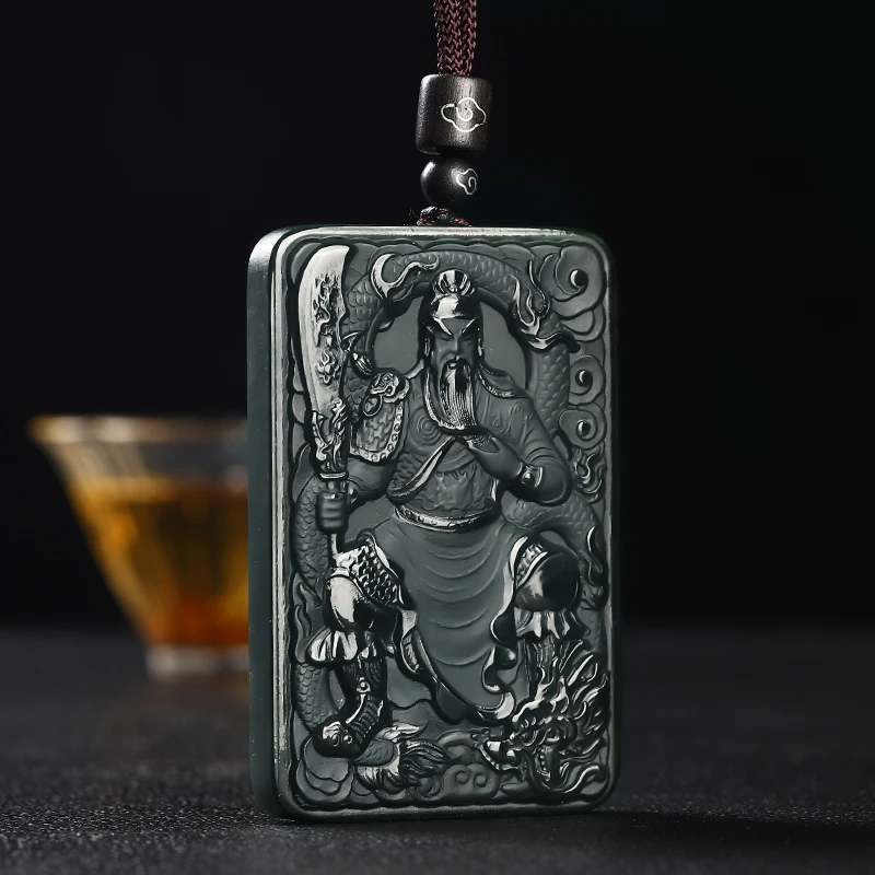 

Новый Кулон Гуань гонг из натурального нефрита (Zhongyi Qianqiu) для мужчин и женщин в том же стиле